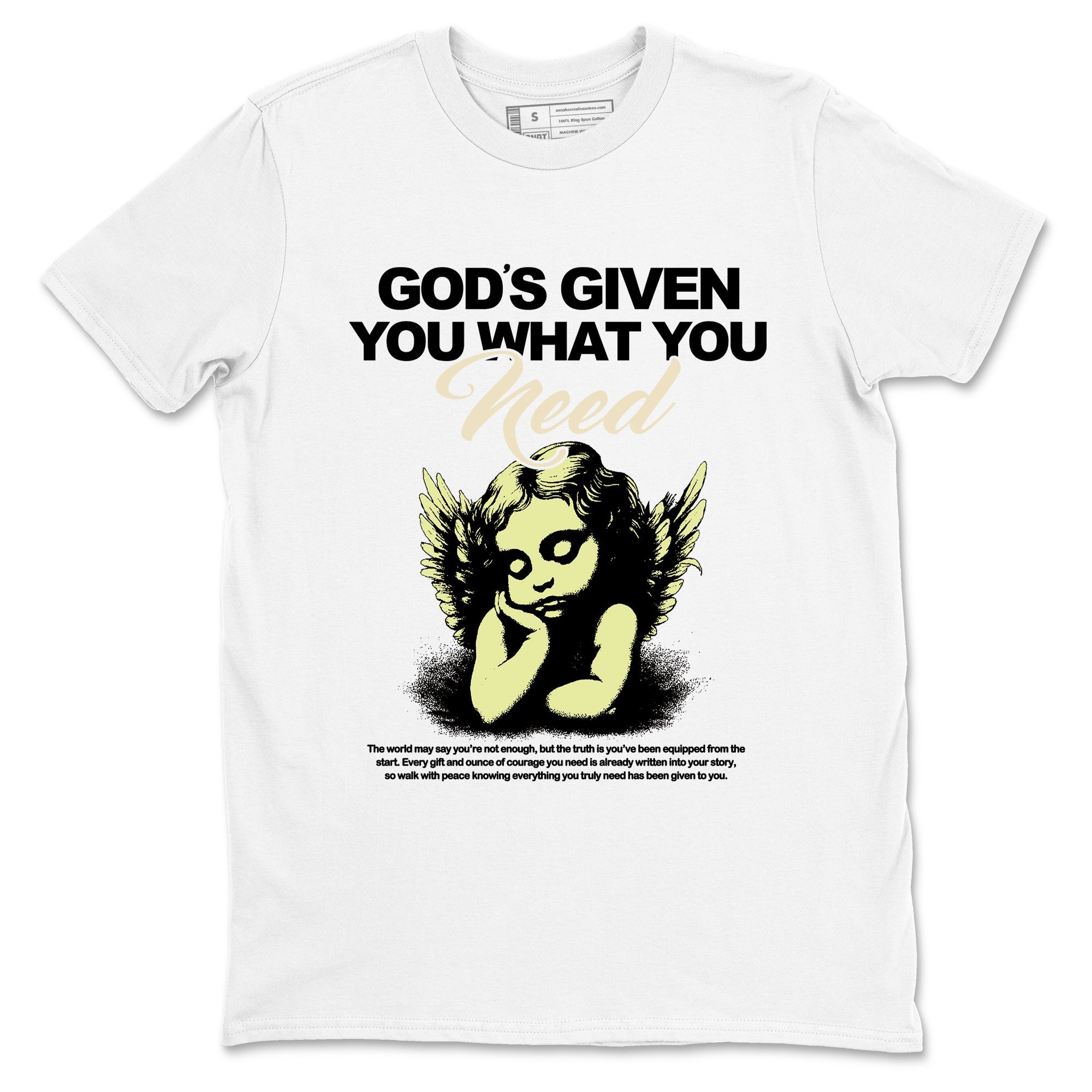 Sneaker match tees – Streetwear Graphic Tees Air Jordan 5 Luminous Green Sneakers – God's Given You What You Need Graphic Tee White 2
