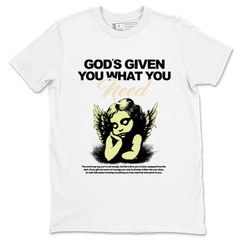 Sneaker match tees – Streetwear Graphic Tees Air Jordan 5 Luminous Green Sneakers – God's Given You What You Need Graphic Tee White 2