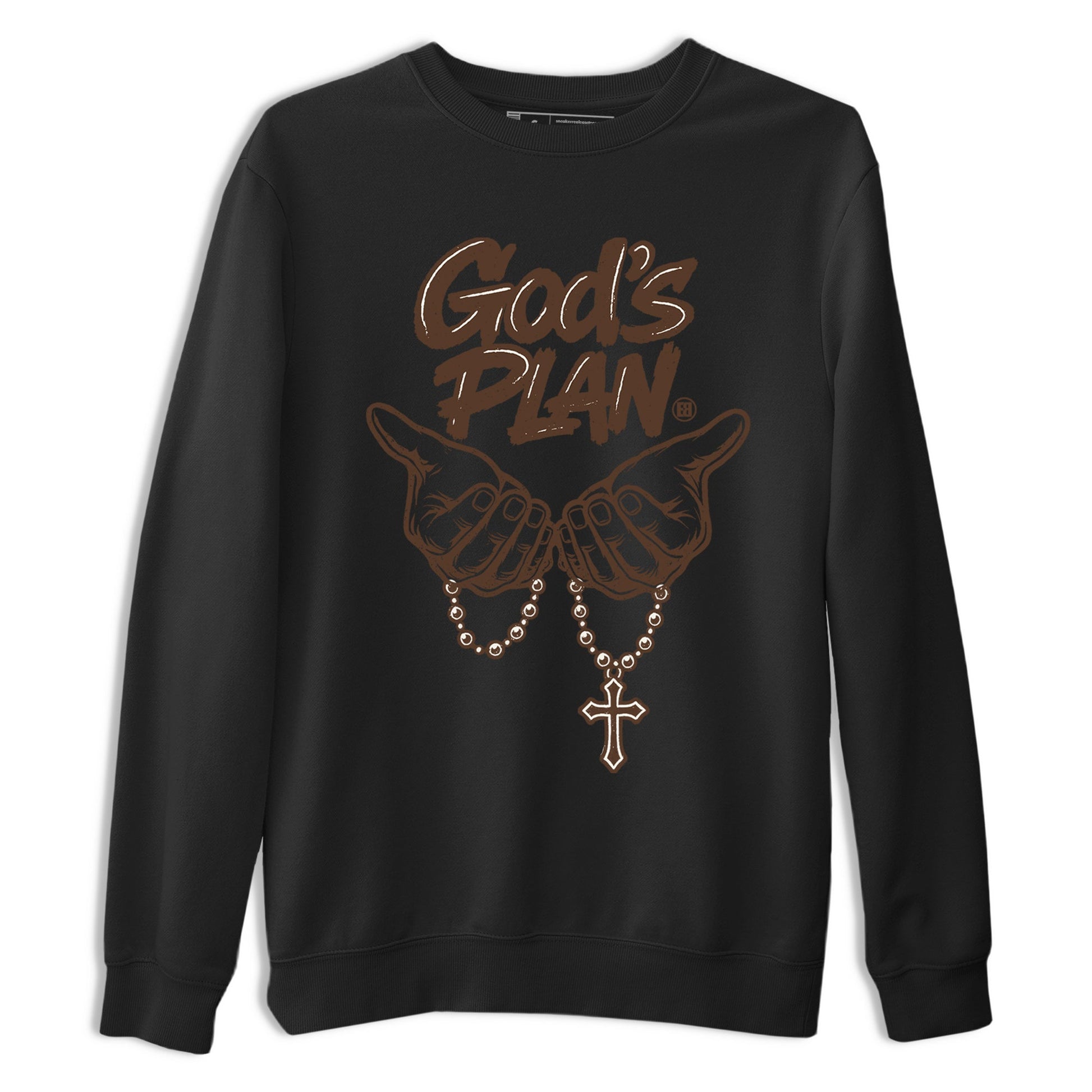 Sneaker match tees – Sneaker Tees To Match Air Jordan 1 Baroque Brown Shoes – God's Plan Tee Black 2