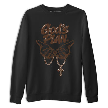 Sneaker match tees – Sneaker Tees To Match Air Jordan 1 Baroque Brown Shoes – God's Plan Tee Black 2