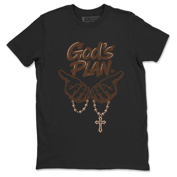 Sneaker match tees – Sneaker Tees To Match Air Jordan 1 Baroque Brown Shoes – God's Plan Tee Black 2