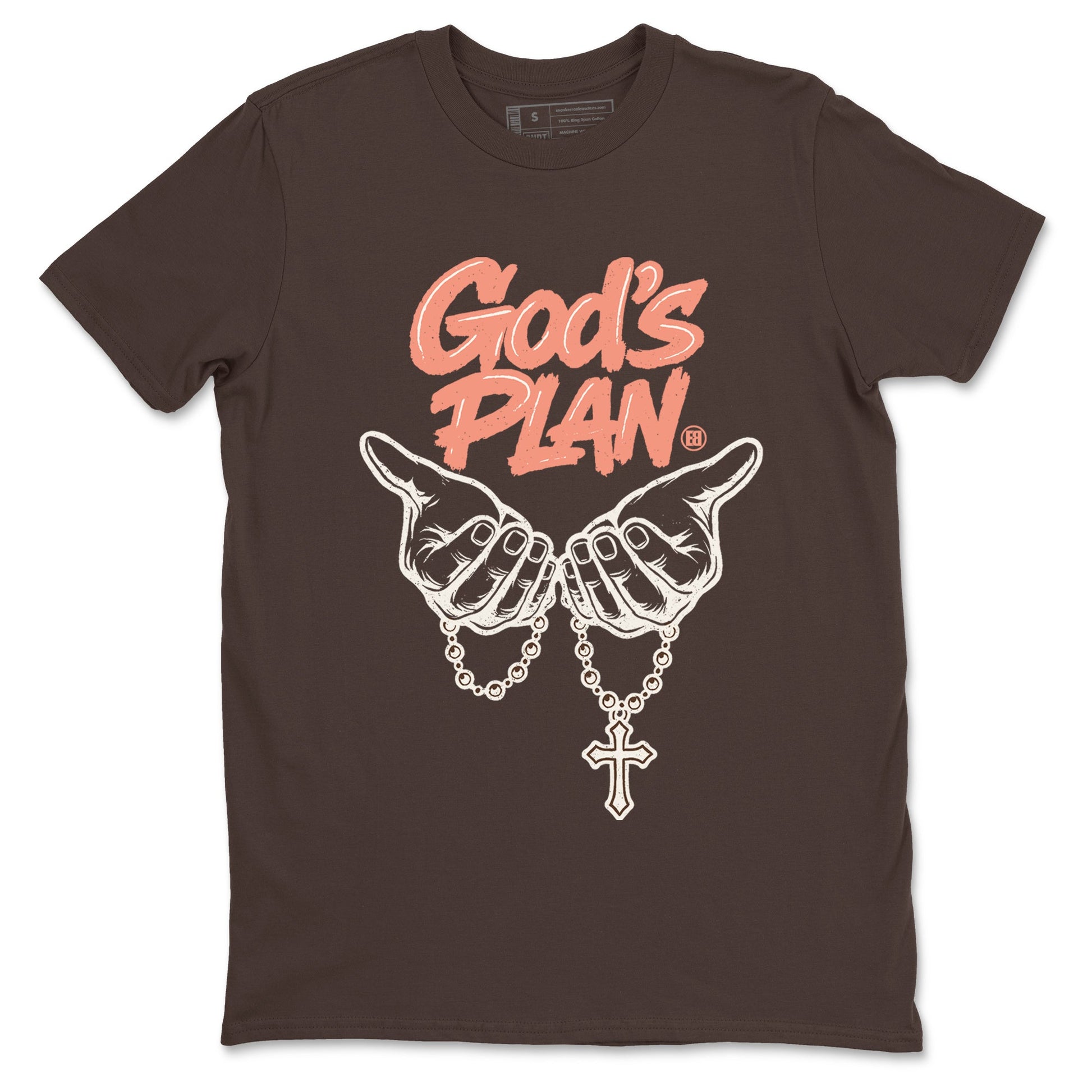 Sneaker match tees – Sneaker Tees To Match Air Jordan 1 Baroque Brown Shoes – God's Plan Tee Dark Chocolate 2