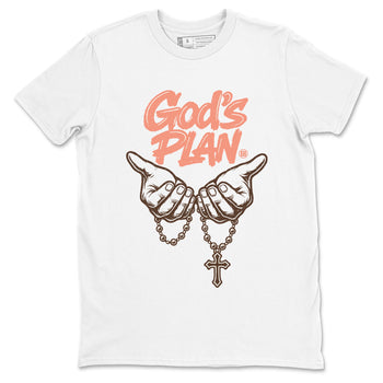Sneaker match tees – Sneaker Tees To Match Air Jordan 1 Baroque Brown Shoes – God's Plan Tee White 2