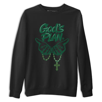 Sneaker Threads – Sneaker Tees To Match Air Jordan 1 Pro Green – God's Plan Graphic Tee Black 2. Perfect for Jordan releases 2025 colorways.