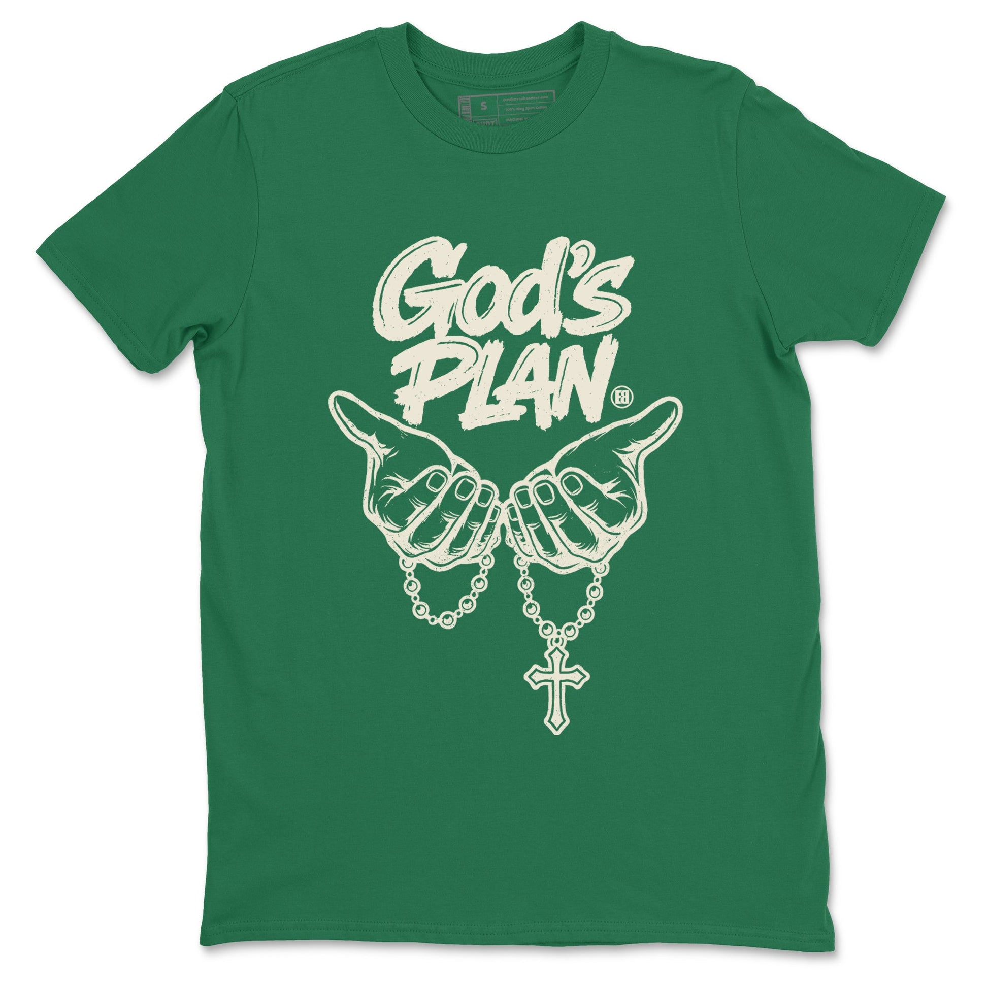 Sneaker Threads – Sneaker Tees To Match Air Jordan 1 Pro Green – God's Plan Graphic Tee Kelly Green 2. Perfect for Jordan releases 2025 colorways.