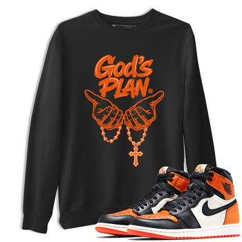 Sneaker match tees – Streetwear Graphic Tees Air Jordan 1 Shattered Backboard Sneakers – God's Plan Graphic Tee Black 1