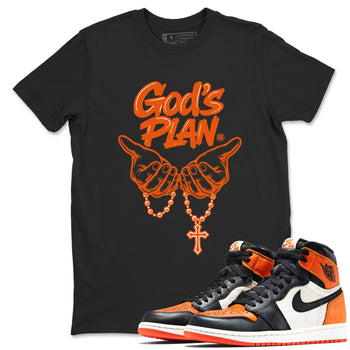 Sneaker match tees – Streetwear Graphic Tees Air Jordan 1 Shattered Backboard Sneakers – God's Plan Graphic Tee Black 1