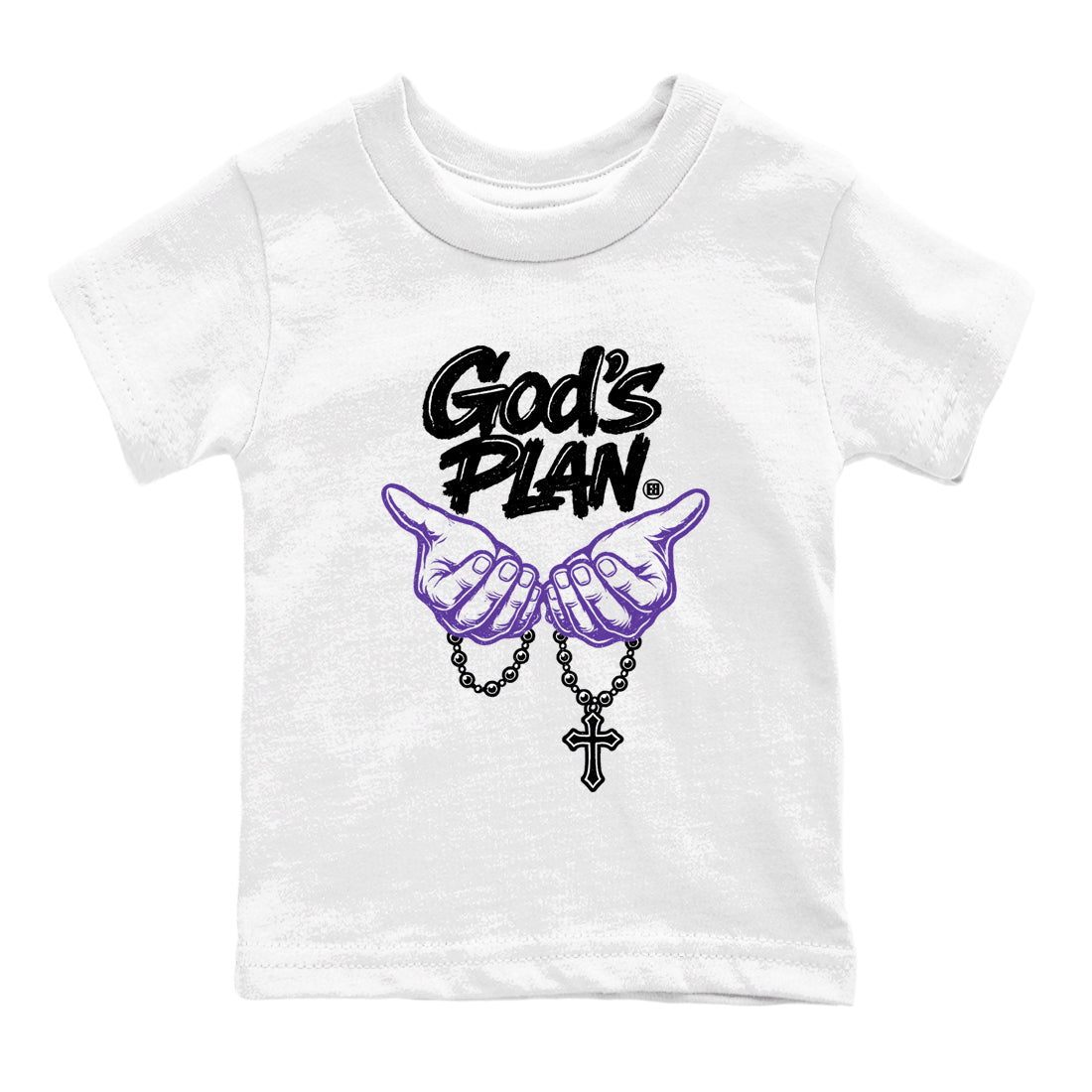 Sneaker match tees – Sneaker Tees To Match Air Jordan 11 Canyon Purple Shoes – God's plan Kids T-Shirt White 2