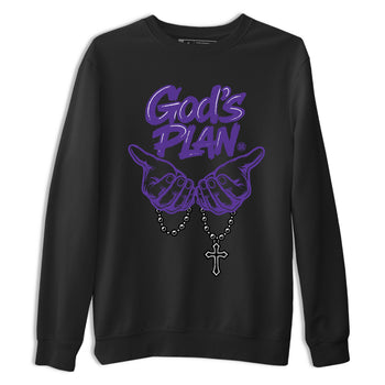 Sneaker match tees – Sneaker Tees To Match Air Jordan 11 Canyon Purple Shoes – God's plan Tee Black 2