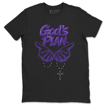 Sneaker match tees – Sneaker Tees To Match Air Jordan 11 Canyon Purple Shoes – God's plan Tee Black 2