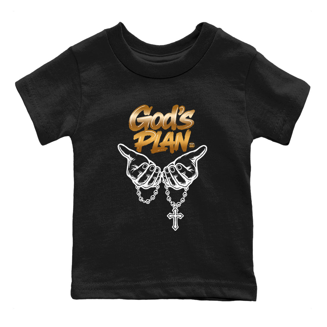 12s Taxi Sneaker match tees – Sneaker Tees To Match Air Jordan 12 Taxi Shoes – God's Plan Kids T-Shirt Black 2