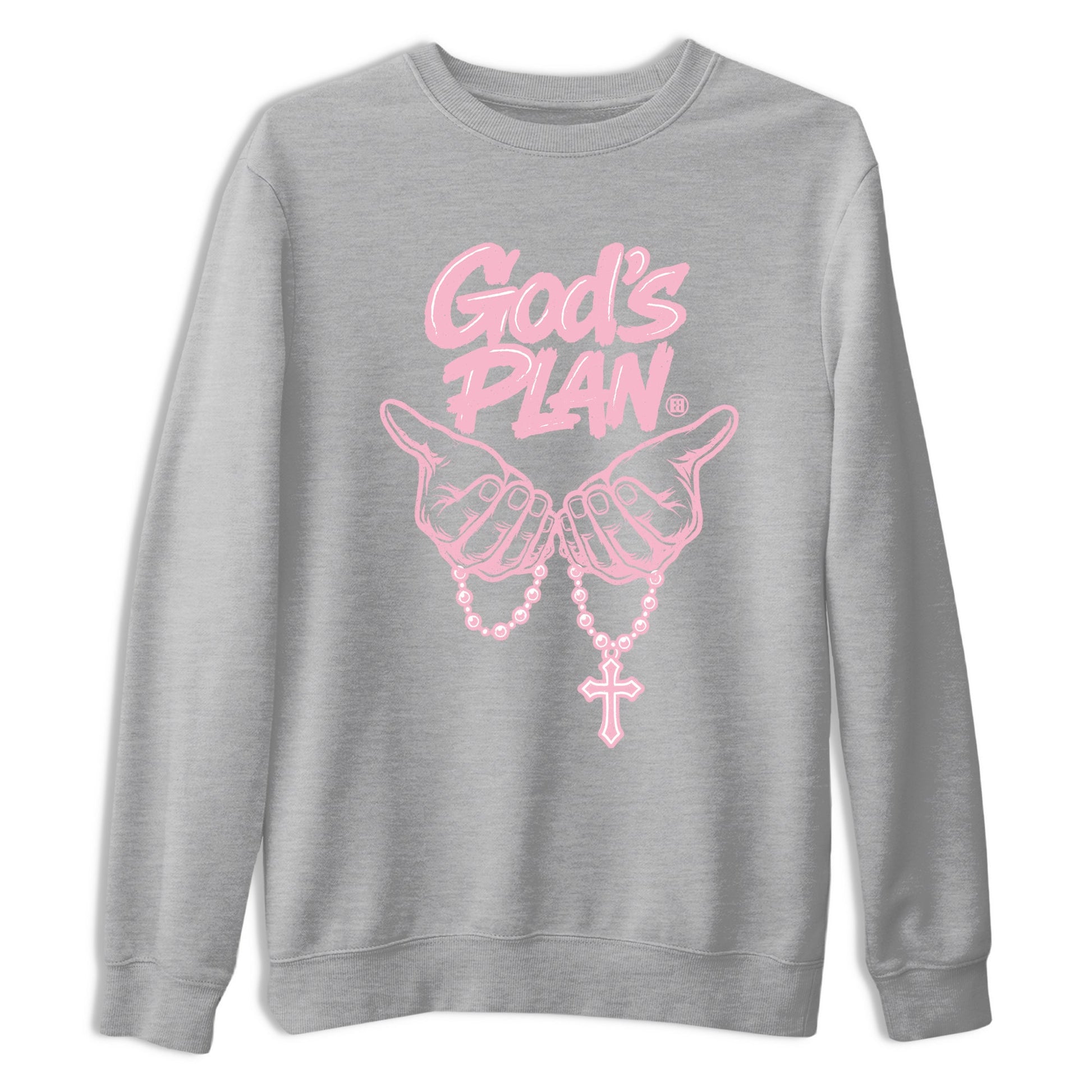 Sneaker match tees – Sneaker Tees To Match Air Jordan 5 Medium Soft Pink Shoes – God's Plan Tee Heather Grey 2