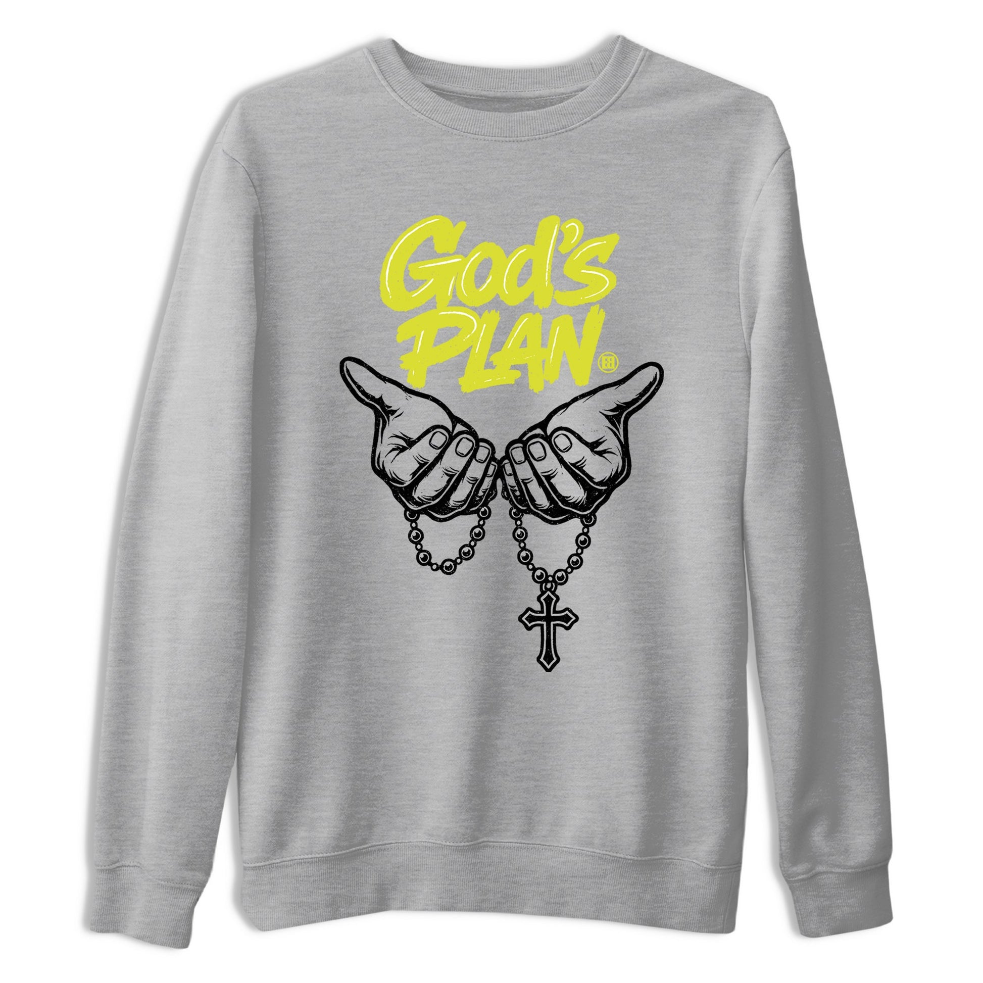 God's Plan sneaker match t-shirt styled to complete your fit with the Air Max 90 Cyber sneakers, shown in Heather Grey 2.