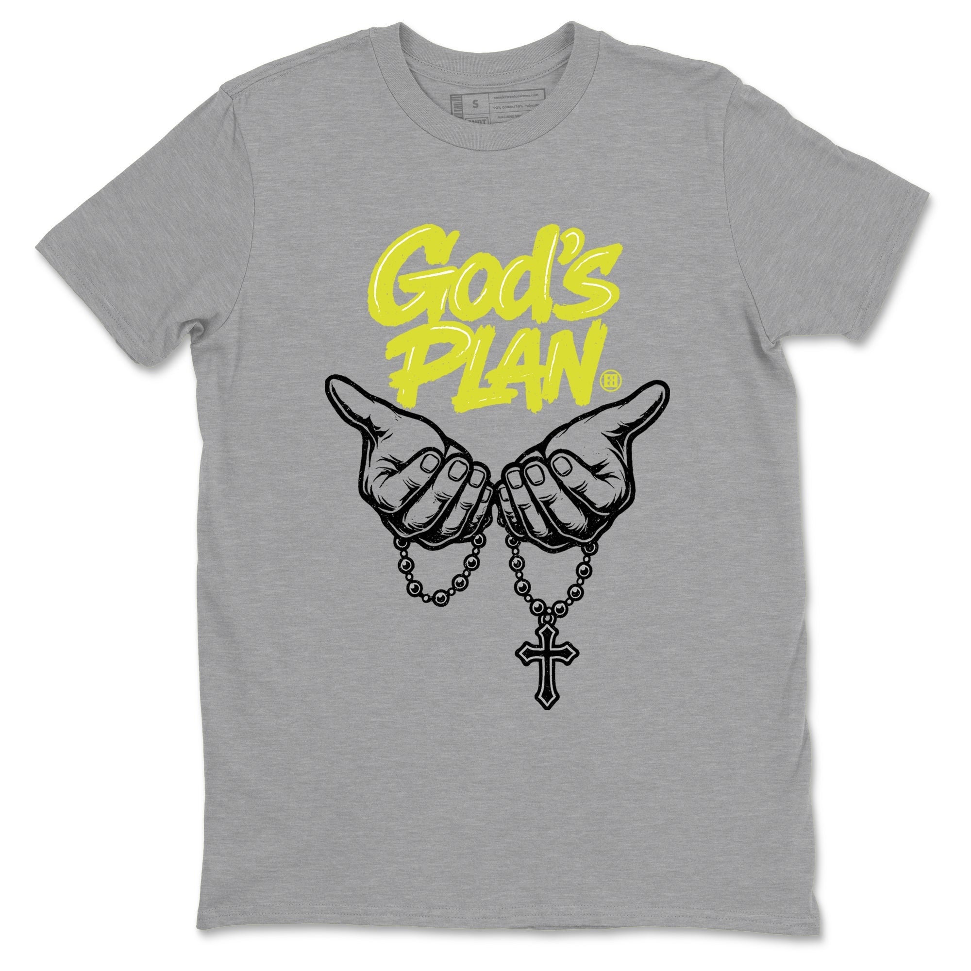 God's Plan sneaker match t-shirt styled to complete your fit with the Air Max 90 Cyber sneakers, shown in Heather Grey 2.