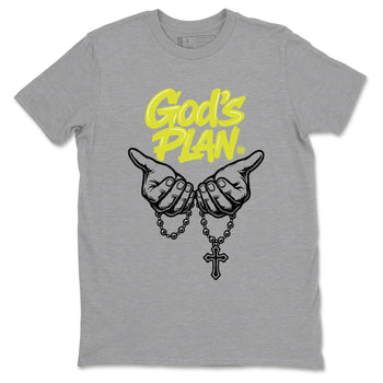 God's Plan sneaker match t-shirt styled to complete your fit with the Air Max 90 Cyber sneakers, shown in Heather Grey 2.