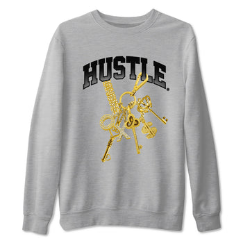 AJ1 Black Metallic Gold shirts to match jordans Gold Hustle sneaker match tees Air Jordan 1 Black Metallic Gold SNRT Sneaker Tees streetwear brand Heather Grey 2 unisex cotton tee