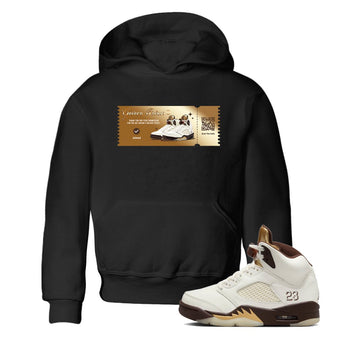 5s Golden Ticket shirts to match jordans  Golden Ticket shirts to match jordans Air Jordan 5 Golden Ticket match shoes to clothes SNRT Sneaker Tees Youth Baby Black 1 tee