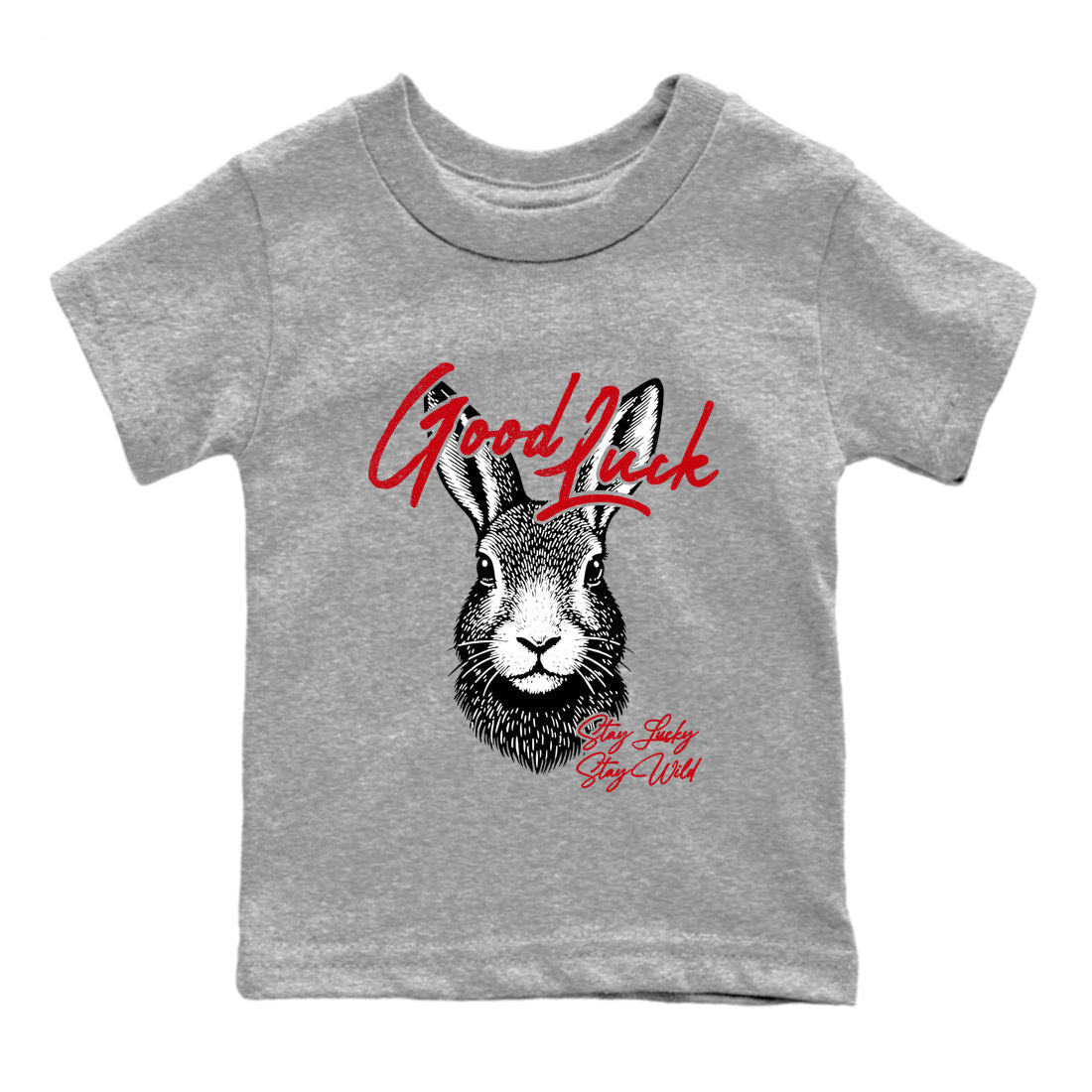 Best Sneakerfit graphic tee – Sneaker Tees To Match Air Jordan 1 Low Chicago Sneakers – Good Luck Kids T-Shirt Heather Grey 2