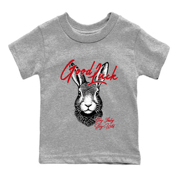 Best Sneakerfit graphic tee – Sneaker Tees To Match Air Jordan 1 Low Chicago Sneakers – Good Luck Kids T-Shirt Heather Grey 2