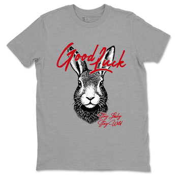 Best Sneakerfit graphic tee – Sneaker Tees To Match Air Jordan 1 Low Chicago Sneakers – Good Luck Tee Heather Grey 2