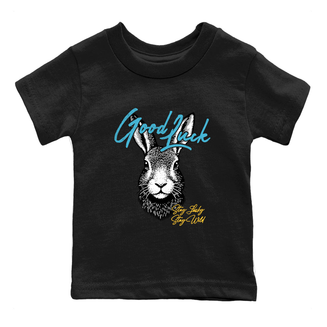 Sneaker match tees – Sneaker Tees To Match Air Jordan 11 Gamma Shoes – Good Luck Kids T-Shirt Black 2