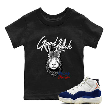 Best Sneakerfit graphic tee – Sneaker Tees To Match Air Jordan 11 Rare Air Sneakers – Good Luck Kids T-Shirt Black 1
