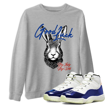 Best Sneakerfit graphic tee – Sneaker Tees To Match Air Jordan 11 Rare Air Sneakers – Good Luck Tee Heather Grey 1