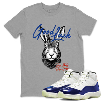 Best Sneakerfit graphic tee – Sneaker Tees To Match Air Jordan 11 Rare Air Sneakers – Good Luck Tee Heather Grey 1