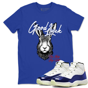 Best Sneakerfit graphic tee – Sneaker Tees To Match Air Jordan 11 Rare Air Sneakers – Good Luck Tee Royal Blue 1