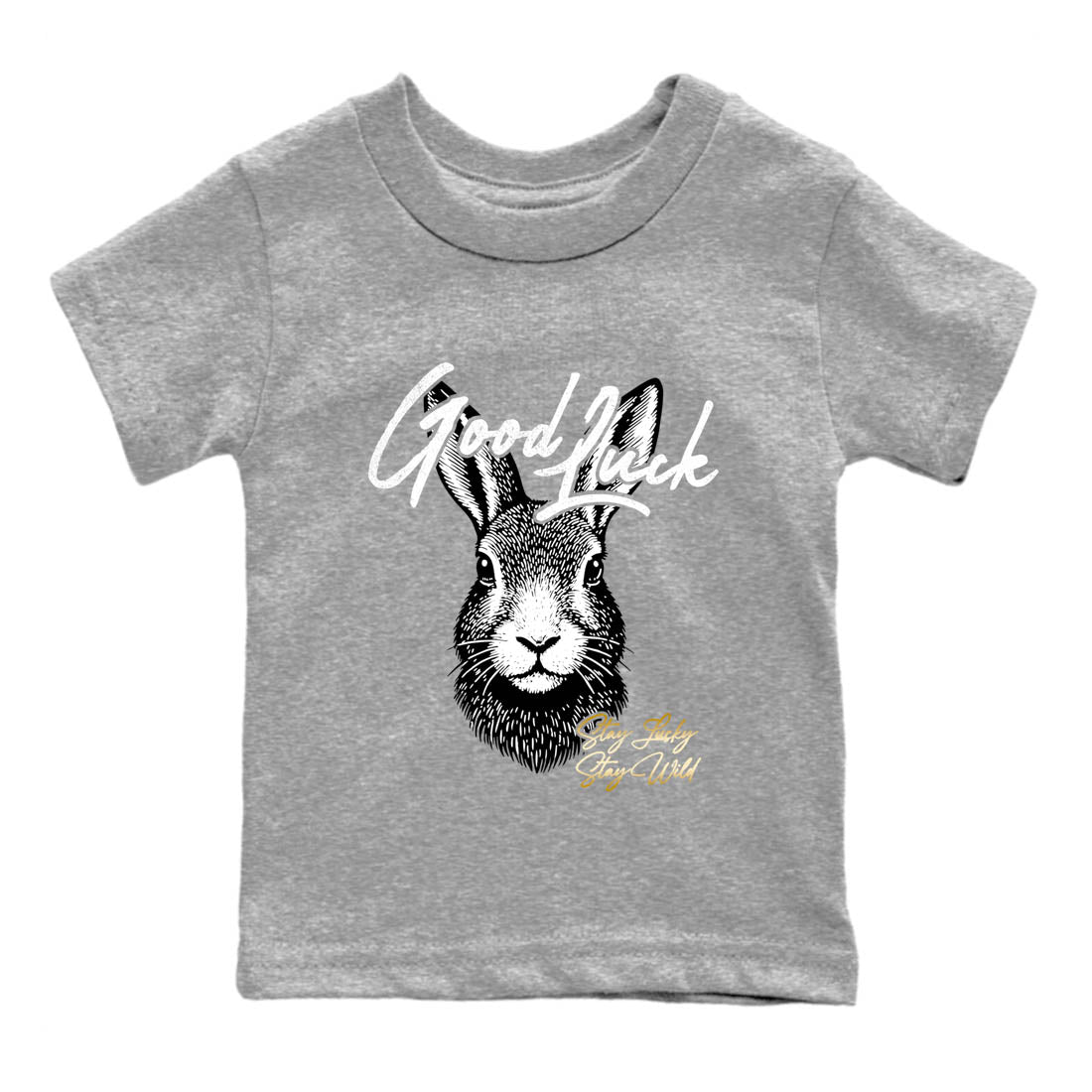 Best Sneakerfit graphic tee – Sneaker Tees To Match Air Jordan 12 Taxi Sneakers – Good Luck Kids T-Shirt Heather Grey 2