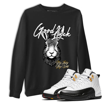 Best Sneakerfit graphic tee – Sneaker Tees To Match Air Jordan 12 Taxi Sneakers – Good Luck Tee Black 1