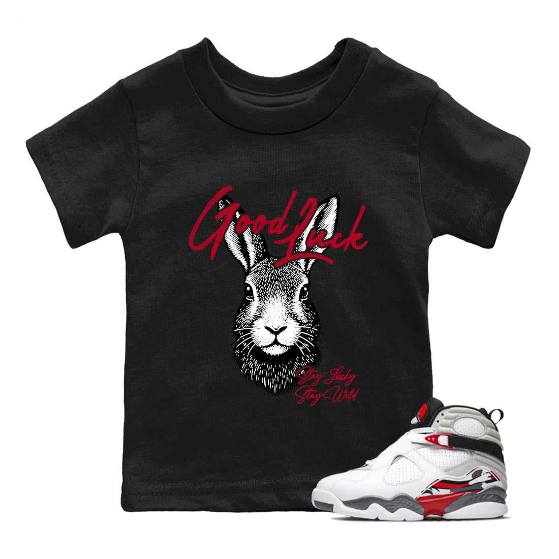 Good Luck SNRT Sneaker Tees Kids - Air Jordan 8 Bunny - SNRT Sneaker T-shirts