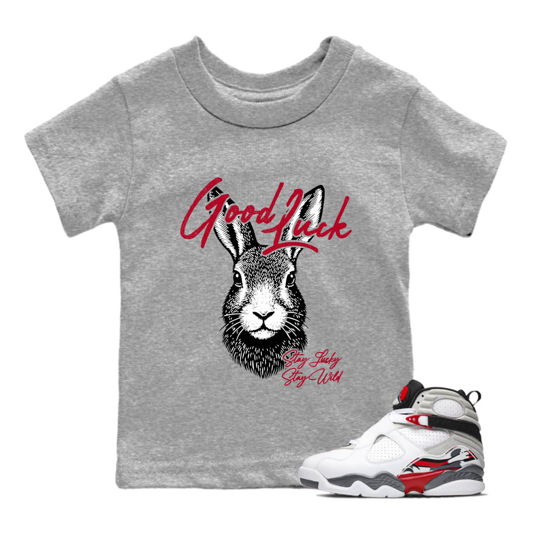 Good Luck SNRT Sneaker Tees Kids - Air Jordan 8 Bunny - SNRT Sneaker T-shirts