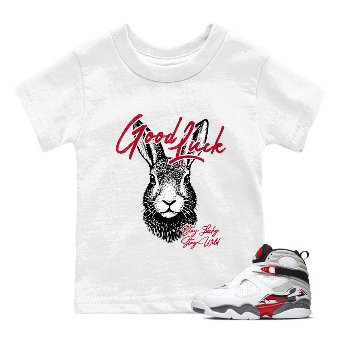 Good Luck SNRT Sneaker Tees Kids - Air Jordan 8 Bunny - SNRT Sneaker T-shirts