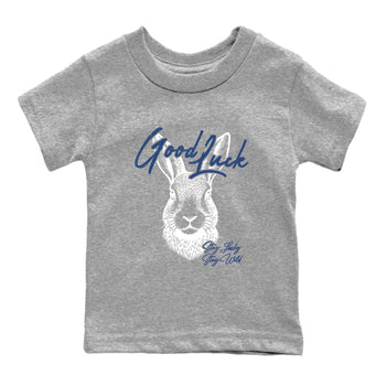 Sneaker match tees – Sneaker Tees To Match Air Jordan 9 Flint Grey Shoes – Good Luck Kids T-Shirt Heather Grey 2