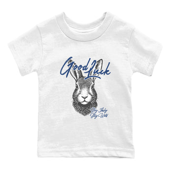 Sneaker match tees – Sneaker Tees To Match Air Jordan 9 Flint Grey Shoes – Good Luck Kids T-Shirt White 2