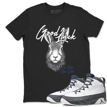 Sneaker match tees – Sneaker Tees To Match Air Jordan 9 Flint Grey Shoes – Good Luck Tee Black 1