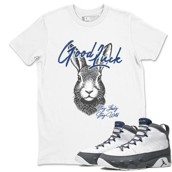 Sneaker match tees – Sneaker Tees To Match Air Jordan 9 Flint Grey Shoes – Good Luck Tee White 1