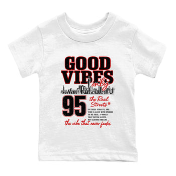 Sneaker match tees – Sneaker Tees To Match Air Foamposite Cough Drop Shoes – Good Vibes Only Kids T-Shirt White 2
