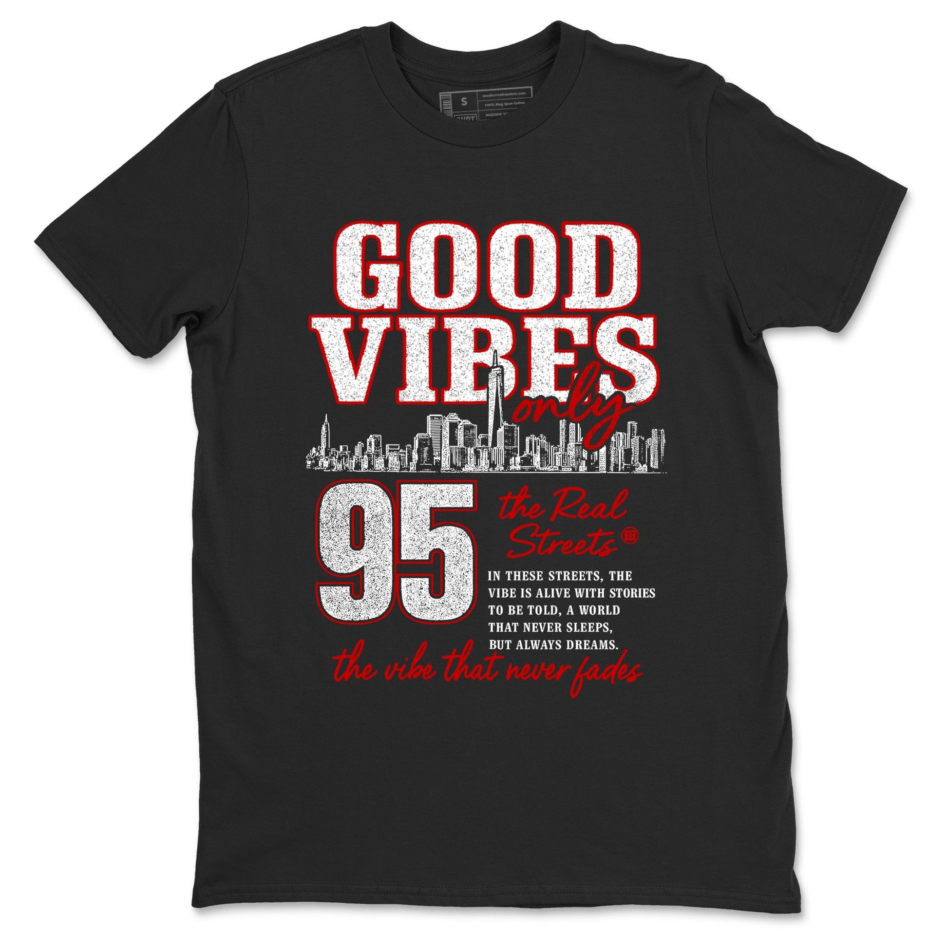 Sneaker match tees – Sneaker Tees To Match Air Foamposite Cough Drop Shoes – Good Vibes Only Tee Black 2