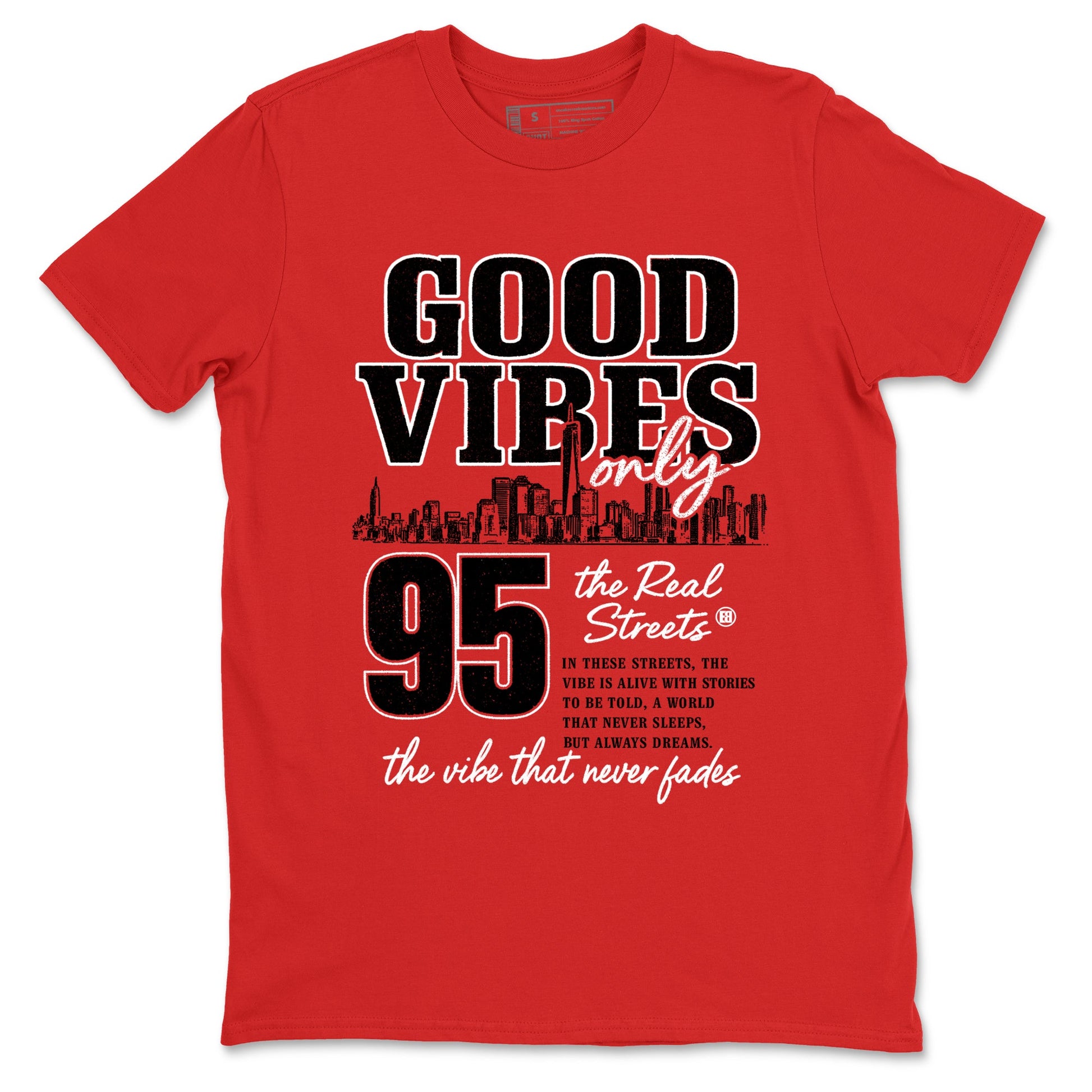 Sneaker match tees – Sneaker Tees To Match Air Foamposite Cough Drop Shoes – Good Vibes Only Tee Red 2