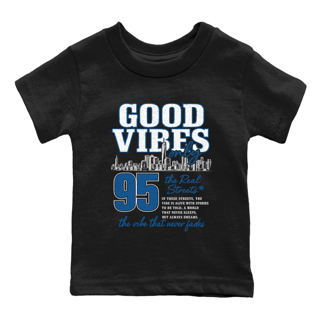 Sneaker match tees – Sneaker Tees To Match Air Jordan 1 Travis Scott Fragment Shoes – Good Vibes Only Kids T-Shirt Black 2