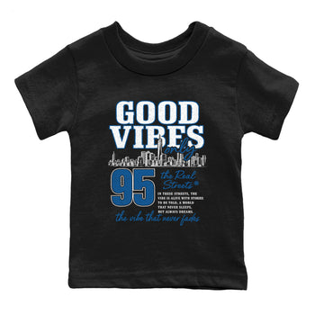 Sneaker match tees – Sneaker Tees To Match Air Jordan 1 Travis Scott Fragment Shoes – Good Vibes Only Kids T-Shirt Black 2