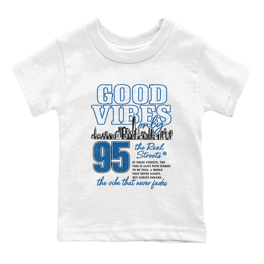Sneaker match tees – Sneaker Tees To Match Air Jordan 1 Travis Scott Fragment Shoes – Good Vibes Only Kids T-Shirt White 2