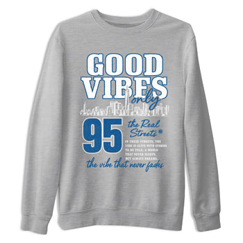 Sneaker match tees – Sneaker Tees To Match Air Jordan 1 Travis Scott Fragment Shoes – Good Vibes Only Tee Heather Grey 2