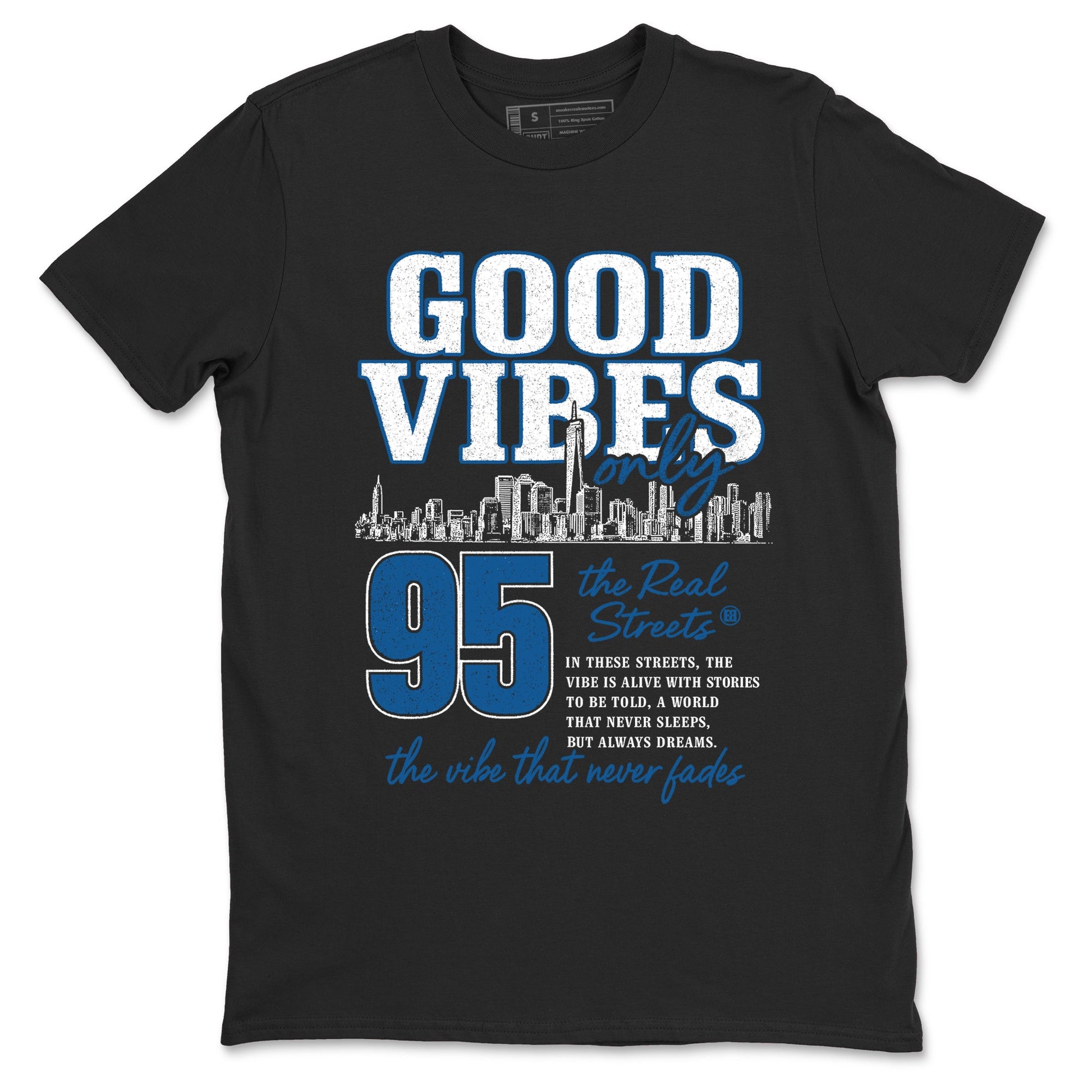 Sneaker match tees – Sneaker Tees To Match Air Jordan 1 Travis Scott Fragment Shoes – Good Vibes Only Tee Black 2