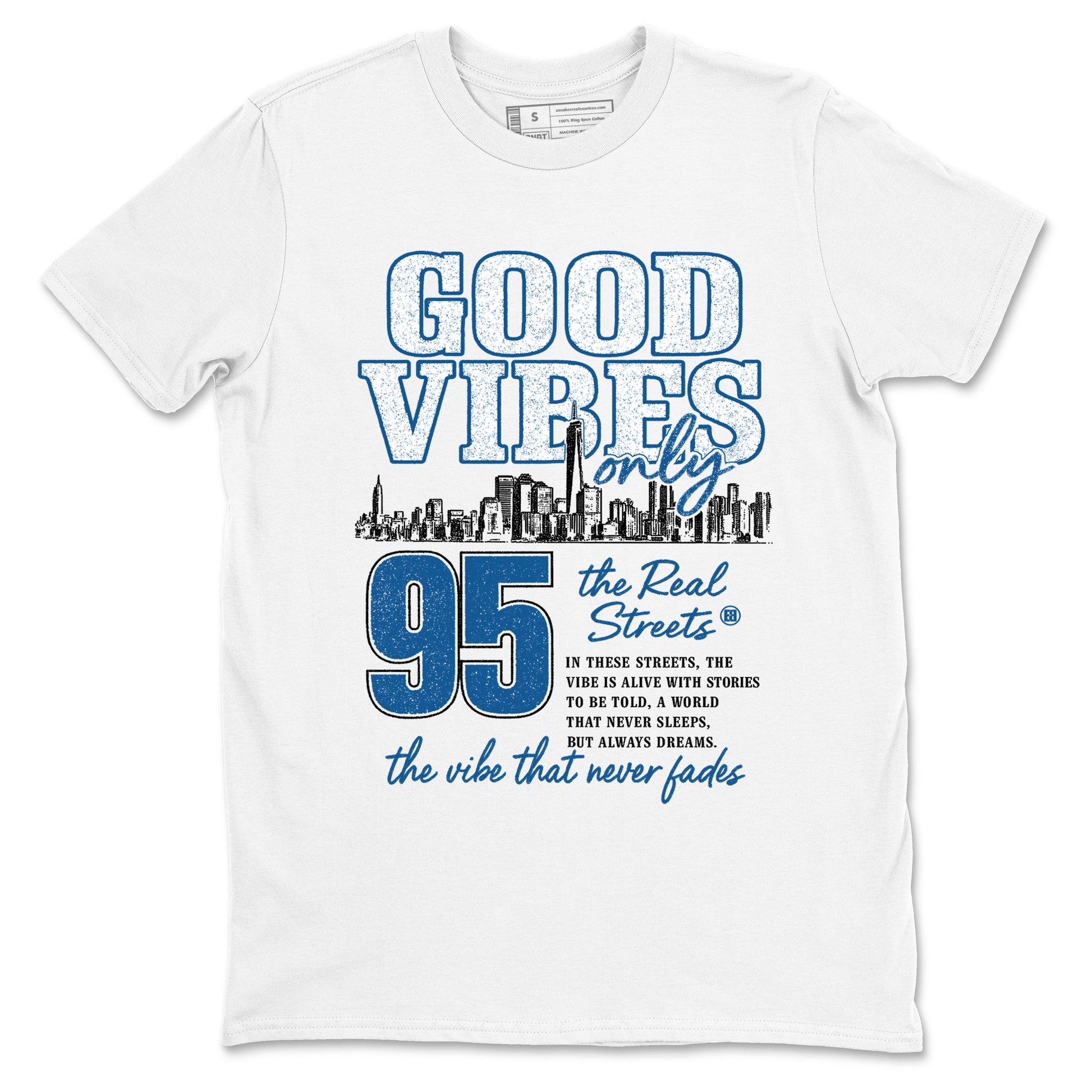 Sneaker match tees – Sneaker Tees To Match Air Jordan 1 Travis Scott Fragment Shoes – Good Vibes Only Tee White 2