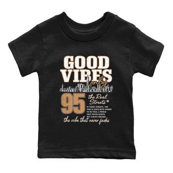 Sneaker match tees – Sneaker Tees To Match Air Jordan 3 Champagne and Oysters Shoes – Good Vibes Only Kids T-Shirt Black 2