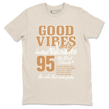 Sneaker match tees – Sneaker Tees To Match Air Jordan 3 Champagne and Oysters Shoes – Good Vibes Only Tee Natural 2