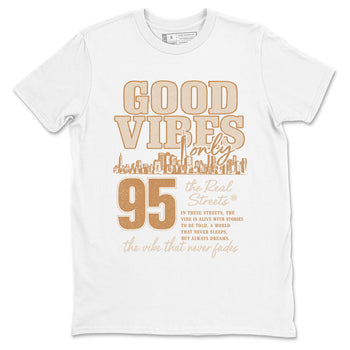 Sneaker match tees – Sneaker Tees To Match Air Jordan 3 Champagne and Oysters Shoes – Good Vibes Only Tee White 2